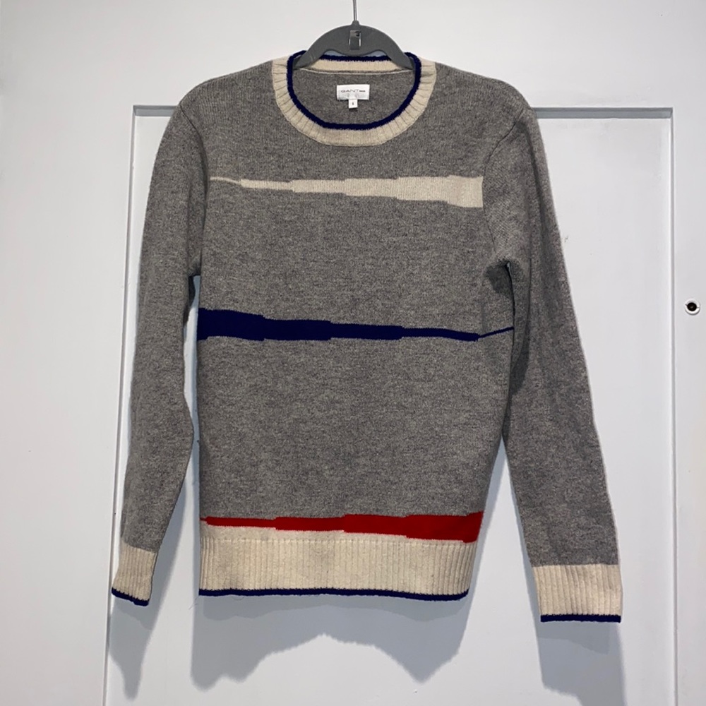GRANT RUGGER Wool Print Sweater Sweatshirt